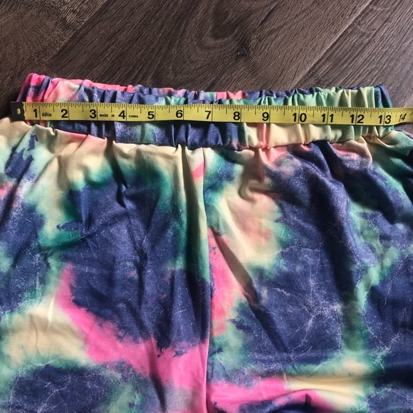 Tie Dye Multicolored Neon Loungewear Gym Set M - Picture 7 of 9